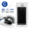 Eyelash Extensions Black PLATINUM 20 lines Сurl C 0.07 7-12mm