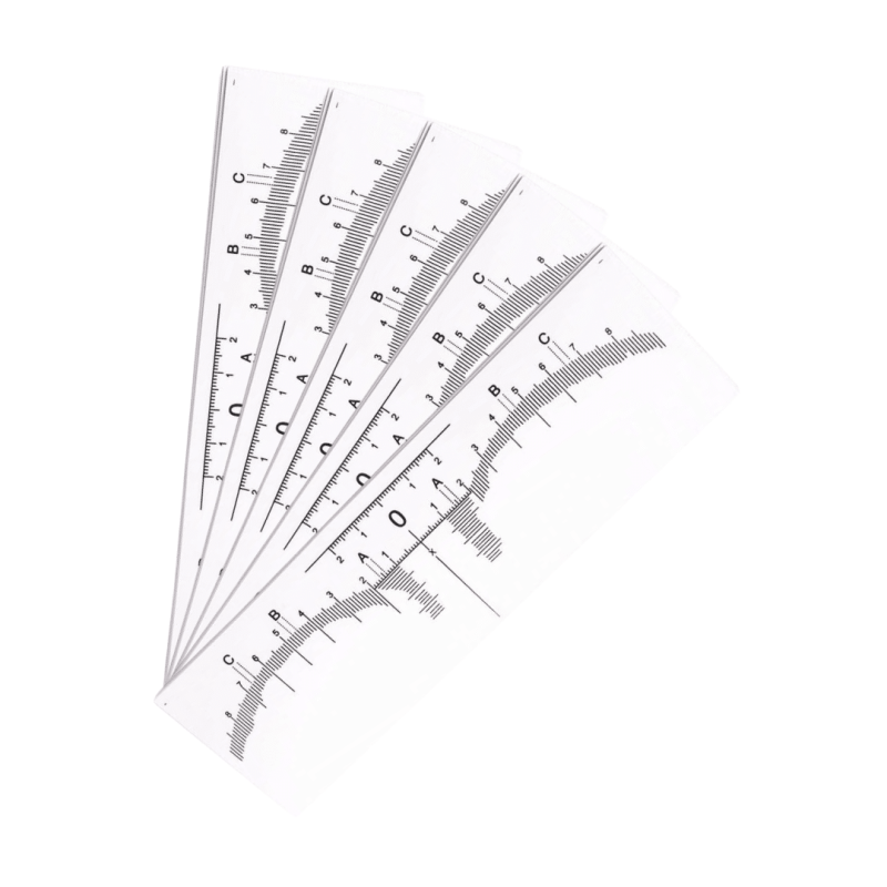 Self-Adhesive Eyebrow Ruler – 10 pcs