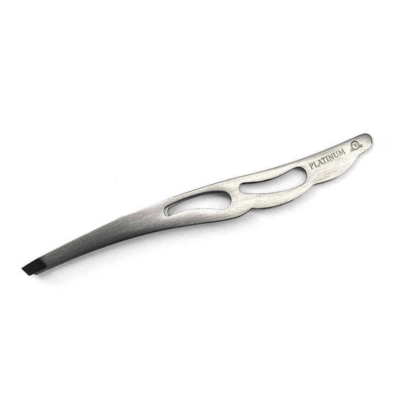 Perforated Eyebrow Tweezer PLATINUM