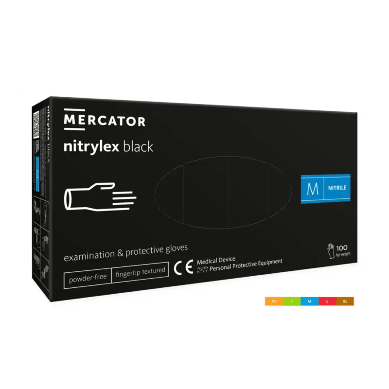 Nitrile Powder-Free Gloves 100 pcs PLATINUM – black M