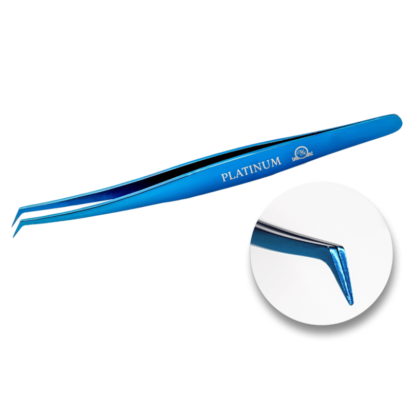 Tweezers for Eyelash Extensions VT Plasma gold Laser PLATINUM Golden Glow