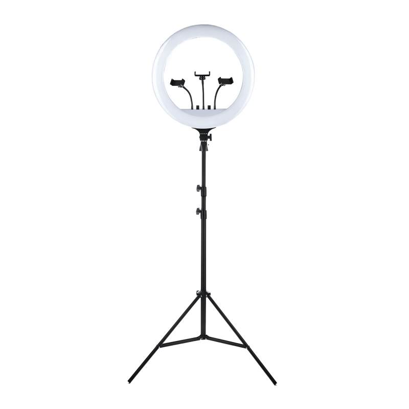 LED Ring Lamp + Memory Foam Mattress PLATINUM black — Set №1