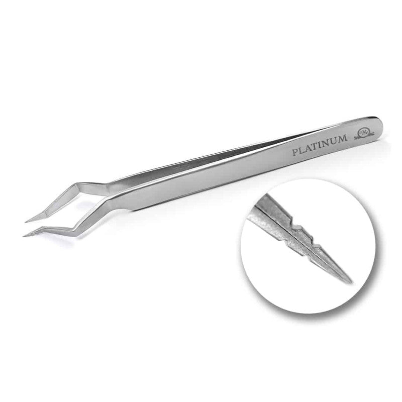 Tweezer for Lash Separation Curved PLATINUM Steel Collection