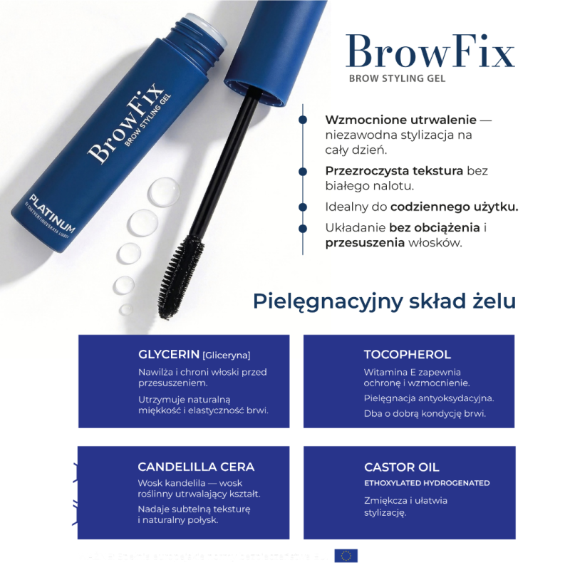 Brow Styling Gel BrowFix with a Caring Formula PLATINUM 5 ml