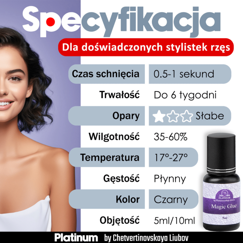 Eyelash Extension Glue Magic 5 ml PLATINUM