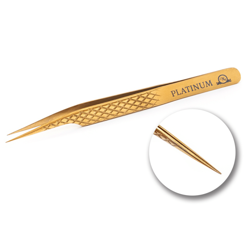 Tweezer for Lash Separation Straight Diamond silver PLATINUM Steel Collection