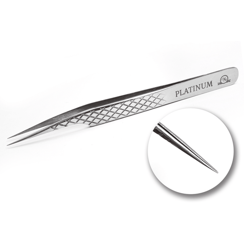 Tweezer for Lash Separation Straight Diamond silver PLATINUM Steel Collection
