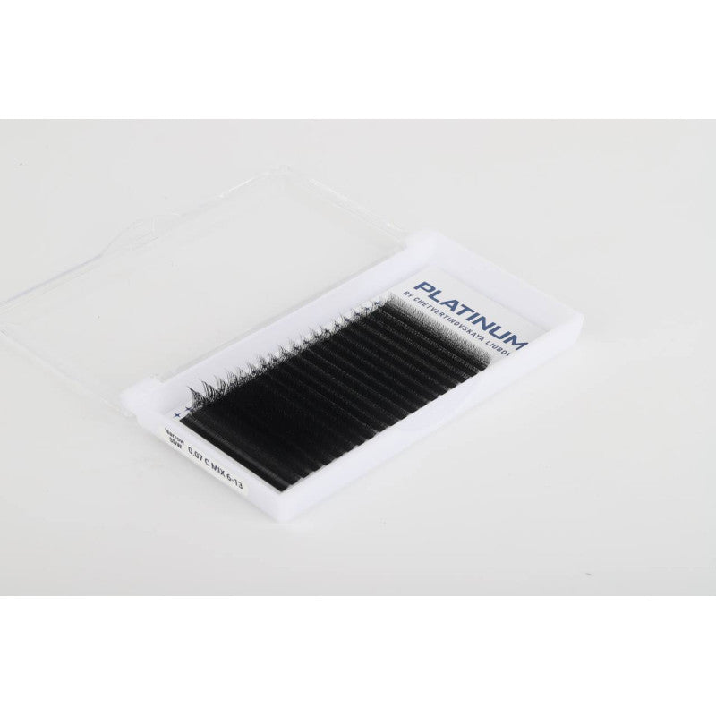 Ready Fan Eyelash Clusters 3D Black W-Shape Curl C 0.07 8 mm PLATINUM