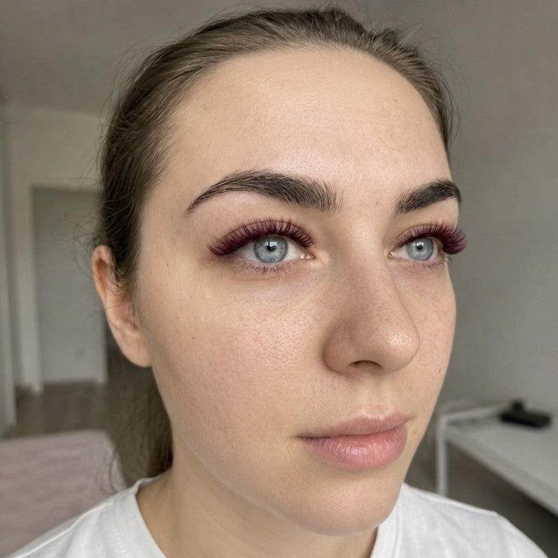 Eyelash Extensions Burgundy PLATINUM 20 lines Сurl С 0.07 6-14mm NEW