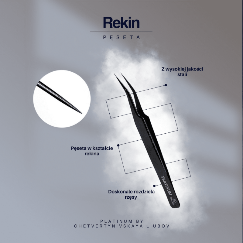 Tweezer for Lash Separation Rekin PLATINUM Onyx Edition