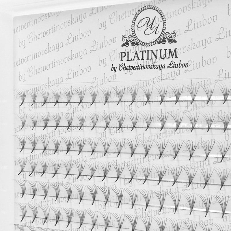 Ready Fan Eyelash Clusters PLATINUM 6D 0.07 Curl D 7–14 mm