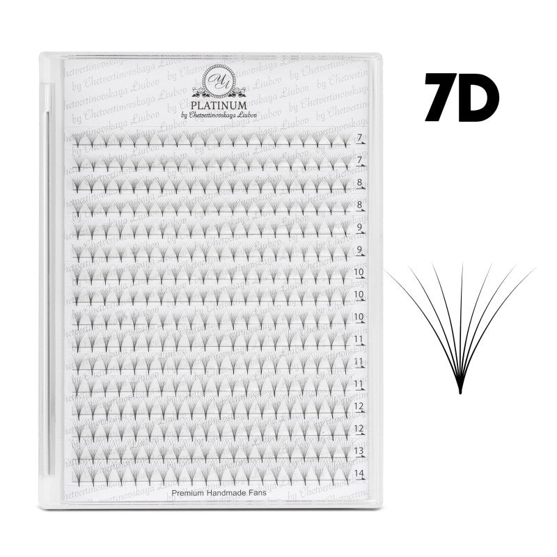 Ready Fan Eyelash Clusters PLATINUM 7D 0.05 Curl D 7–14 mm