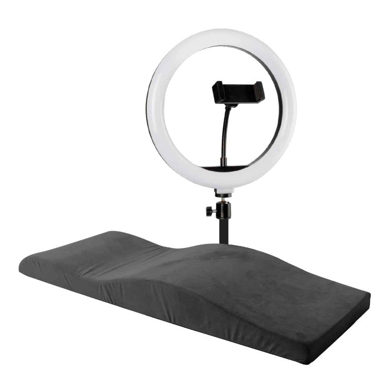 LED Ring Lamp + Memory Foam Mattress PLATINUM black — Set №1