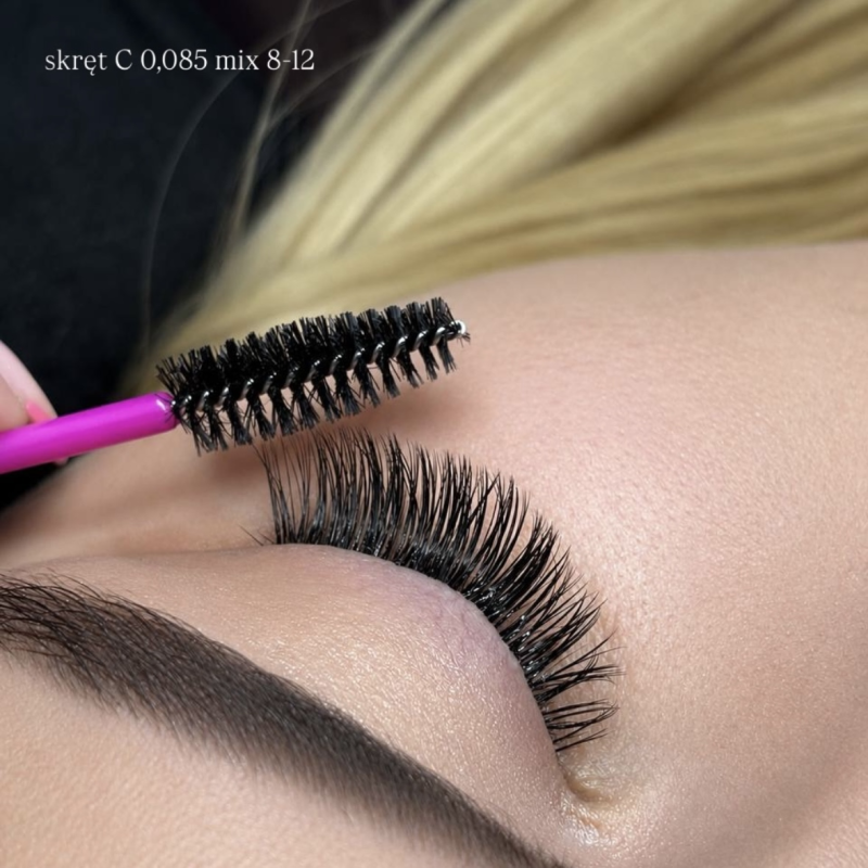 Eyelash Extensions Black PLATINUM 24 lines Сurl C 0.07 9mm NEW