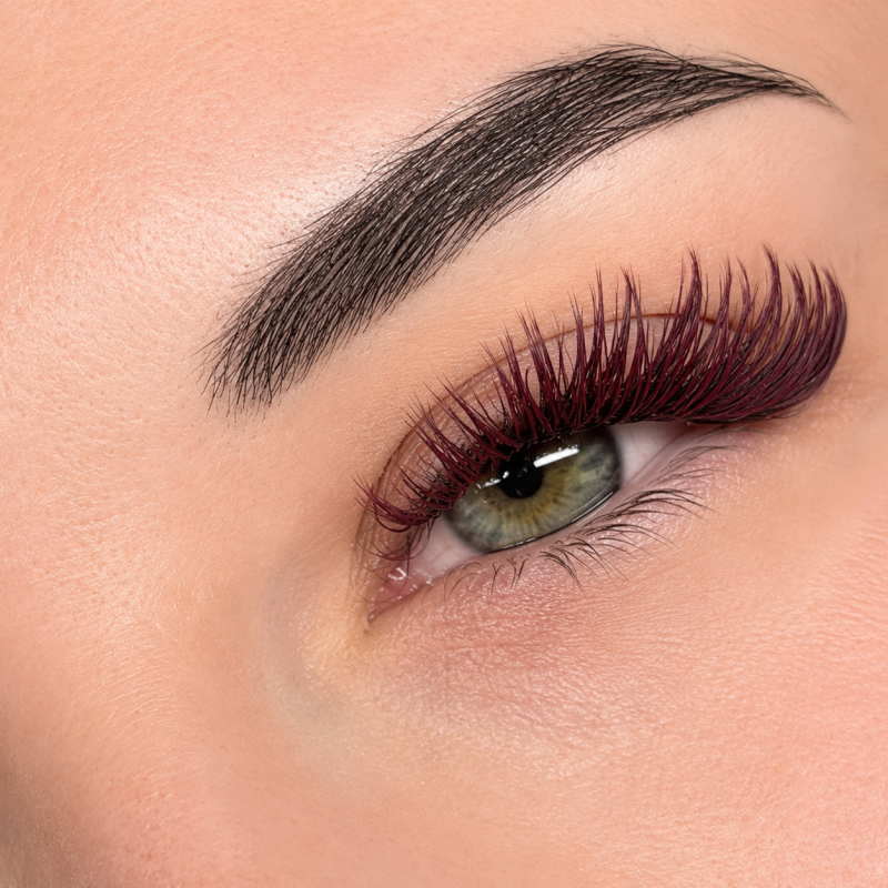 Eyelash Extensions Burgundy PLATINUM 20 lines Сurl С 0.07 6-14mm NEW
