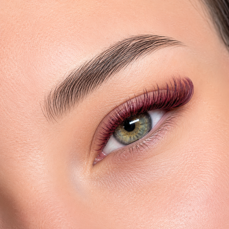Eyelash Extensions Burgundy PLATINUM 20 lines Сurl С 0.07 6-14mm NEW