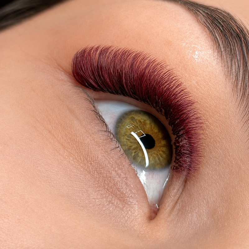 Eyelash Extensions Burgundy PLATINUM 20 lines Сurl С 0.07 6-14mm NEW