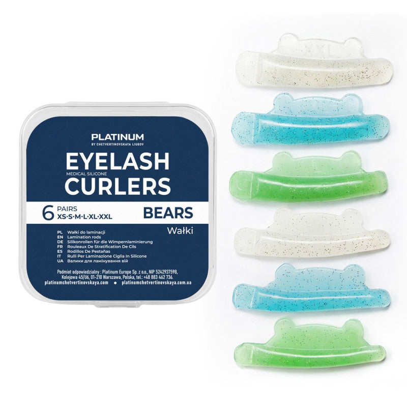 Silicone Lash Lifting Shields Bears — 6 Pairs PLATINUM