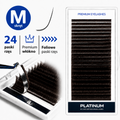 Eyelash Extensions Dark Choco PLATINUM 24 lines Сurl M 0.07 8-14mm NEW