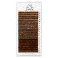 Eyelash Extensions Brown PLATINUM 20 lines Сurl B 0.07 7-12mm