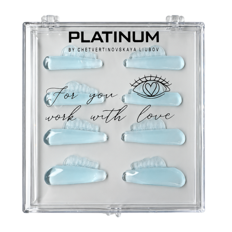 Silicone Lash Lift Pads Wave V Curl 4 Pairs PLATINUM