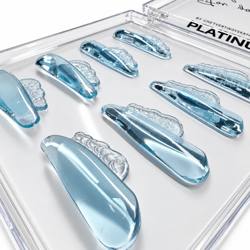 Silicone Lash Lift Pads Wave V Curl 4 Pairs PLATINUM