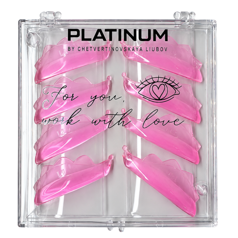 Silicone Lash Lift Pads Jeżyk LC Curl 4 Pairs PLATINUM