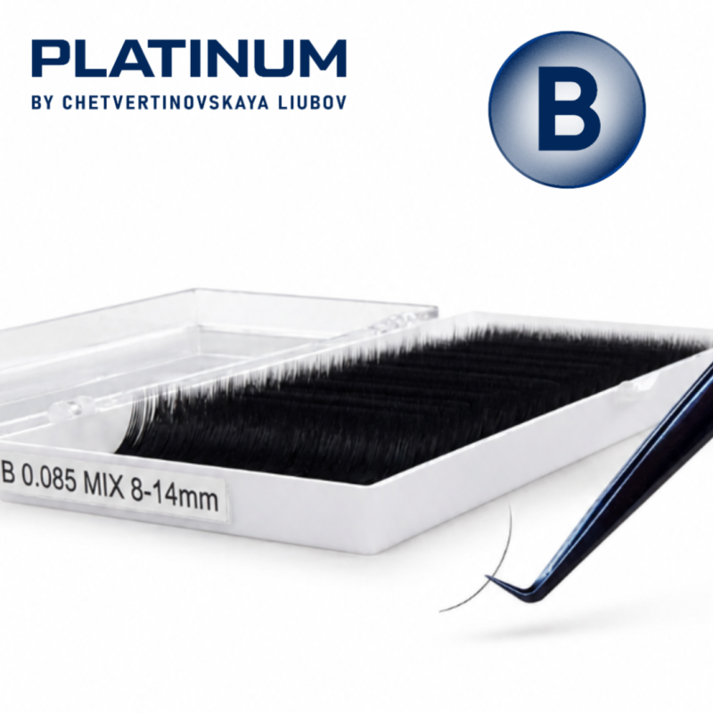 Eyelash Extensions Dark Choco PLATINUM 24 lines Сurl B 0.07 4-7mm NEW