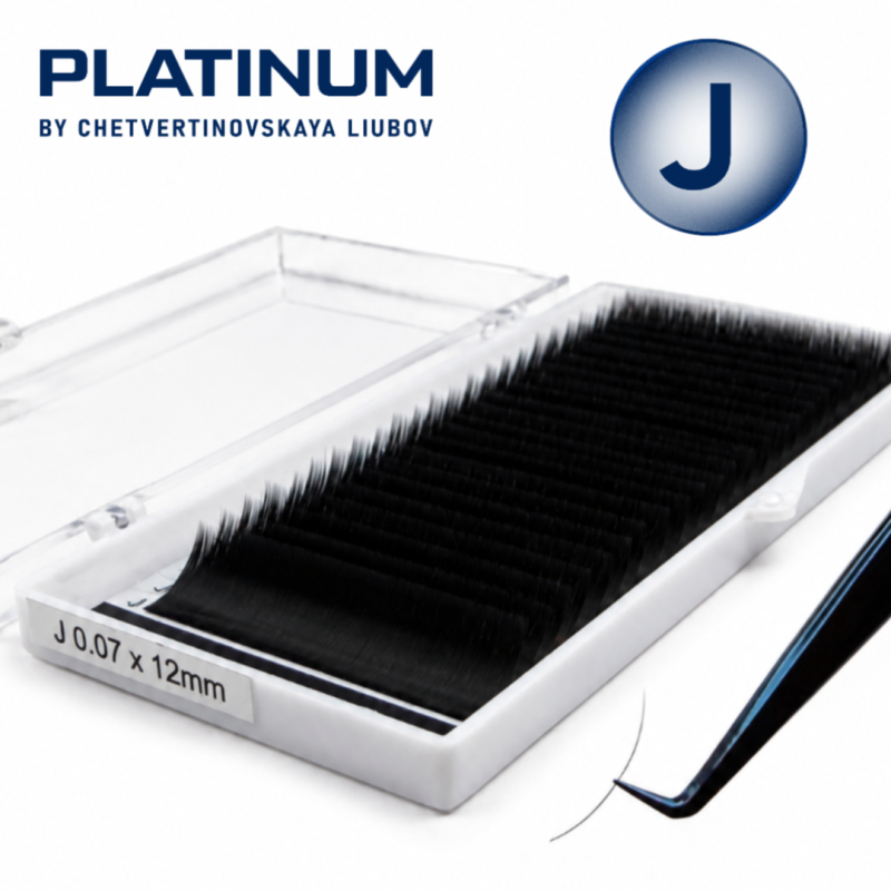 Eyelash Extensions Dark Choco PLATINUM 24 lines Сurl J 0.07 8-14mm NEW