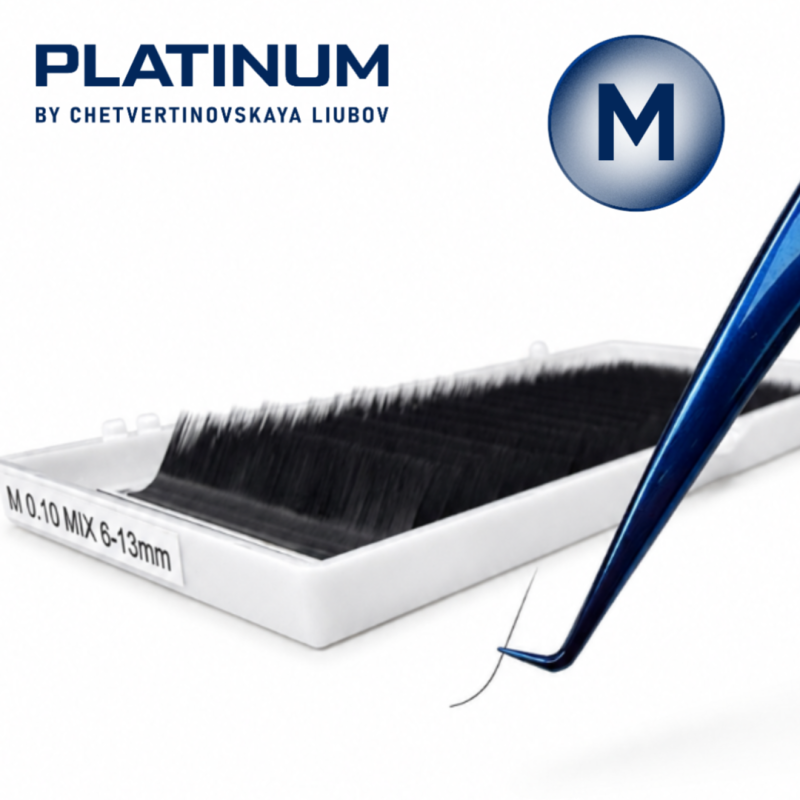 Eyelash Extensions Dark Choco PLATINUM 24 lines Сurl M 0.07 8-14mm NEW