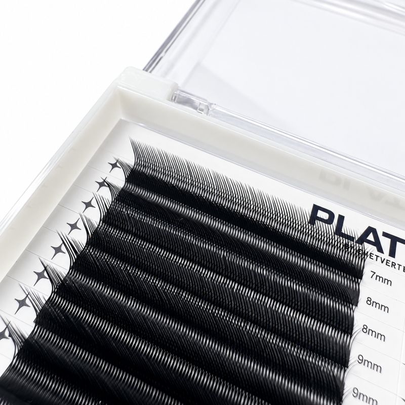 Ready Fan Eyelash Clusters FOX Black Curl M 0.07 7–13 mm PLATINUM