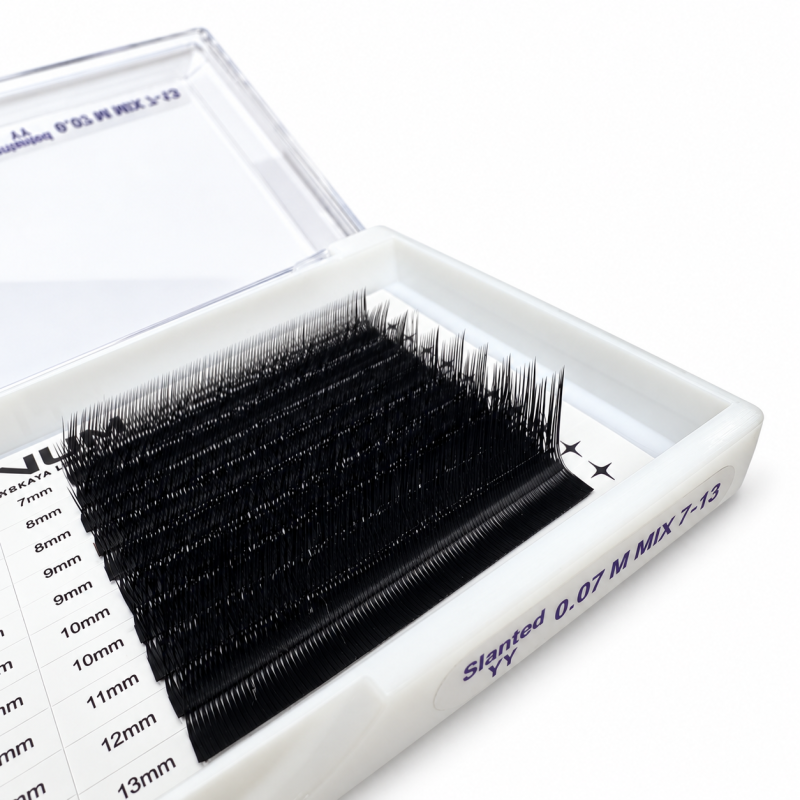 Ready Fan Eyelash Clusters FOX Black Curl M 0.07 7–13 mm PLATINUM
