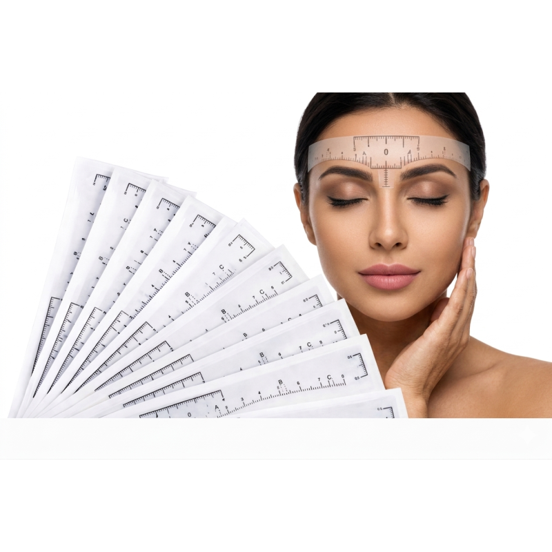 Self-Adhesive Eyebrow Ruler – 10 pcs
