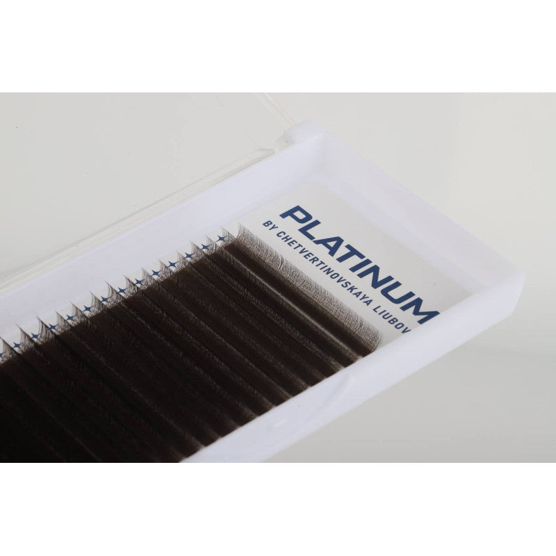 Ready Fan Eyelash Clusters 3D Dark Choco U-Shape Curl C 0.07 7–13 mm PLATINUM