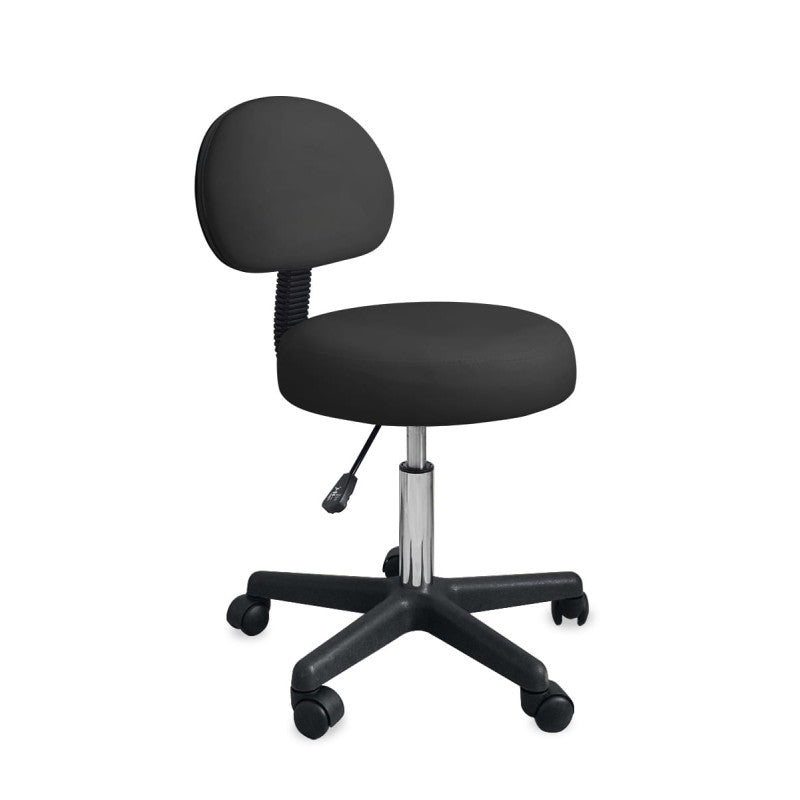 Cosmetic Stool with Backrest PLATINUM