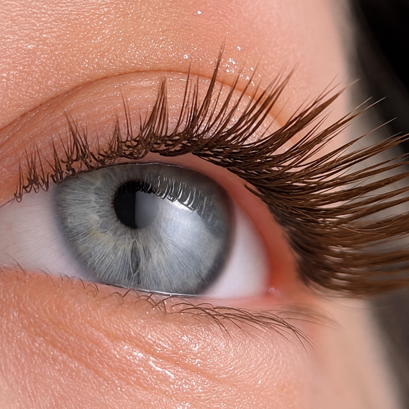 Eyelash Extensions Brown PLATINUM 24 lines Сurl L 0.07 6-13mm NEW