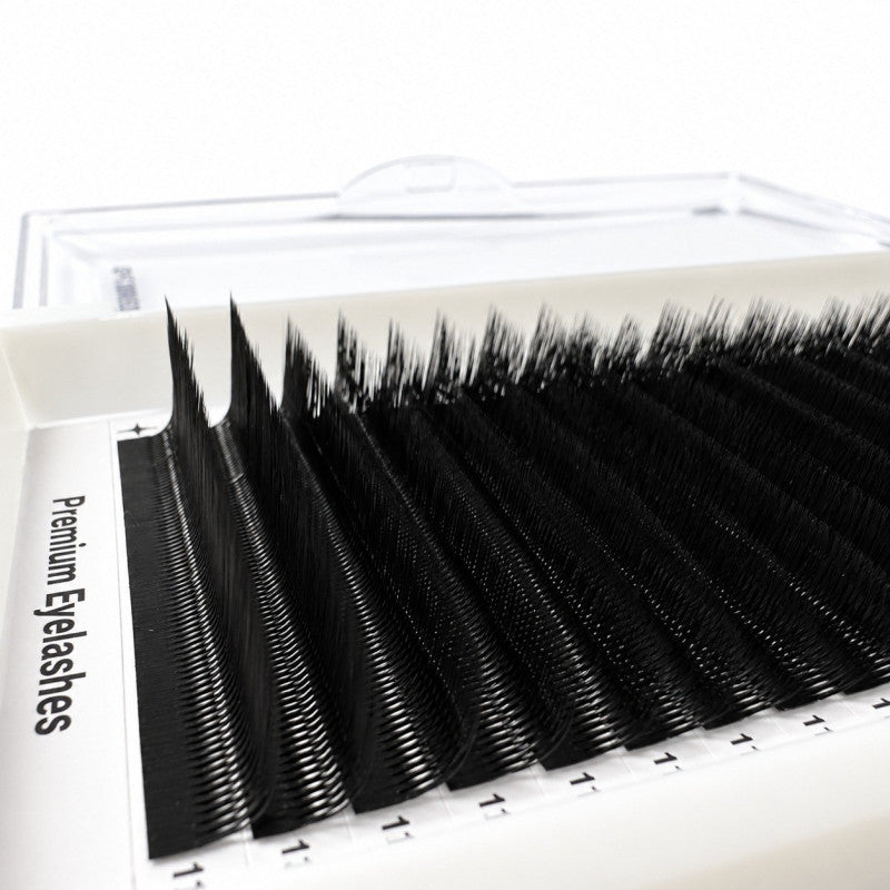 Ready Fan Eyelash Clusters 2D Black U-Shape Curl M 0.07 7–13 mm PLATINUM