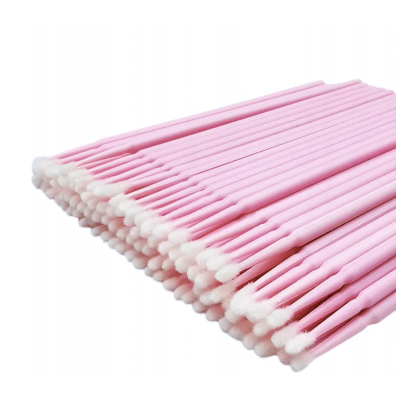 Lint-Free Microbrush Applicators for Eyelashes 100 pcs PLATINUM blue glitter
