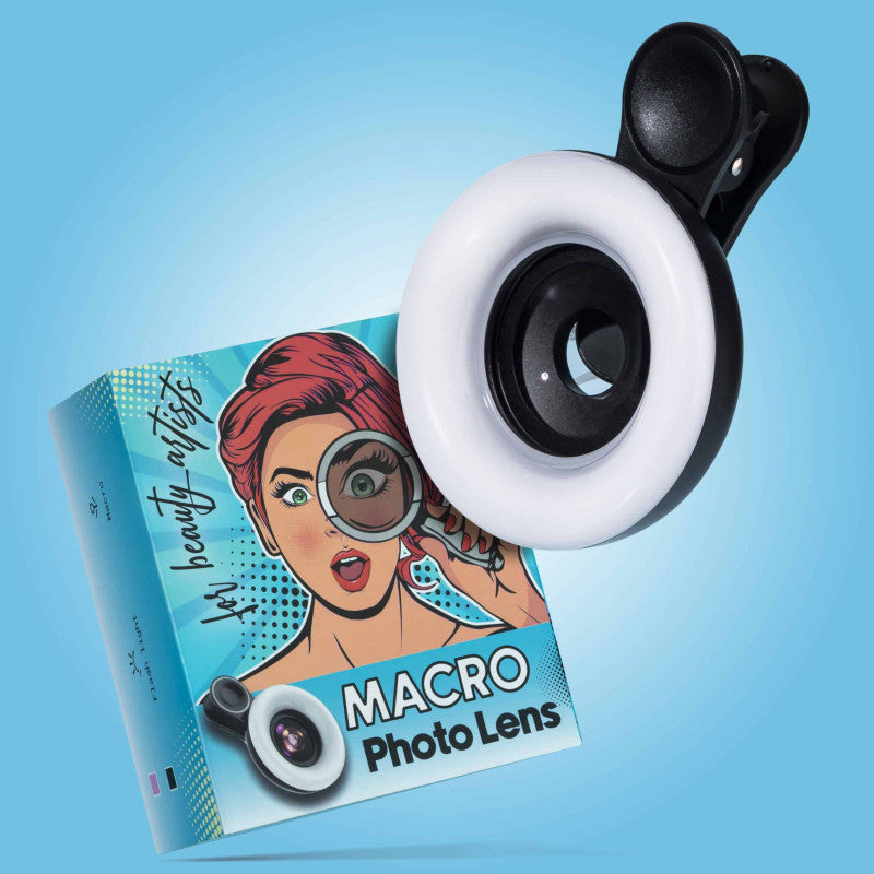 Macro Lens with LED Light PLATINUM pink