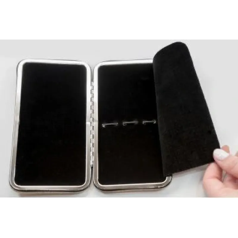 Case for 6 Tweezers (Glitter) PLATINUM black