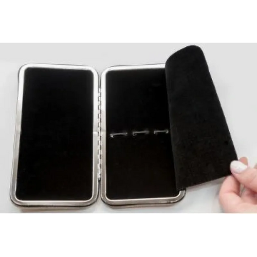 Case for 6 Tweezers (Glitter) PLATINUM black