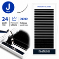 Eyelash Extensions Black PLATINUM 24 lines Сurl J 0.10 9mm NEW