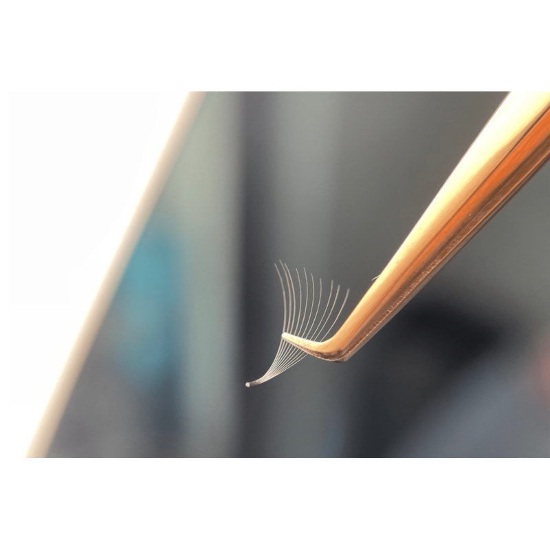 Tweezers for Eyelash Extensions ET 15 Mini blue PLATINUM Aqua Collection