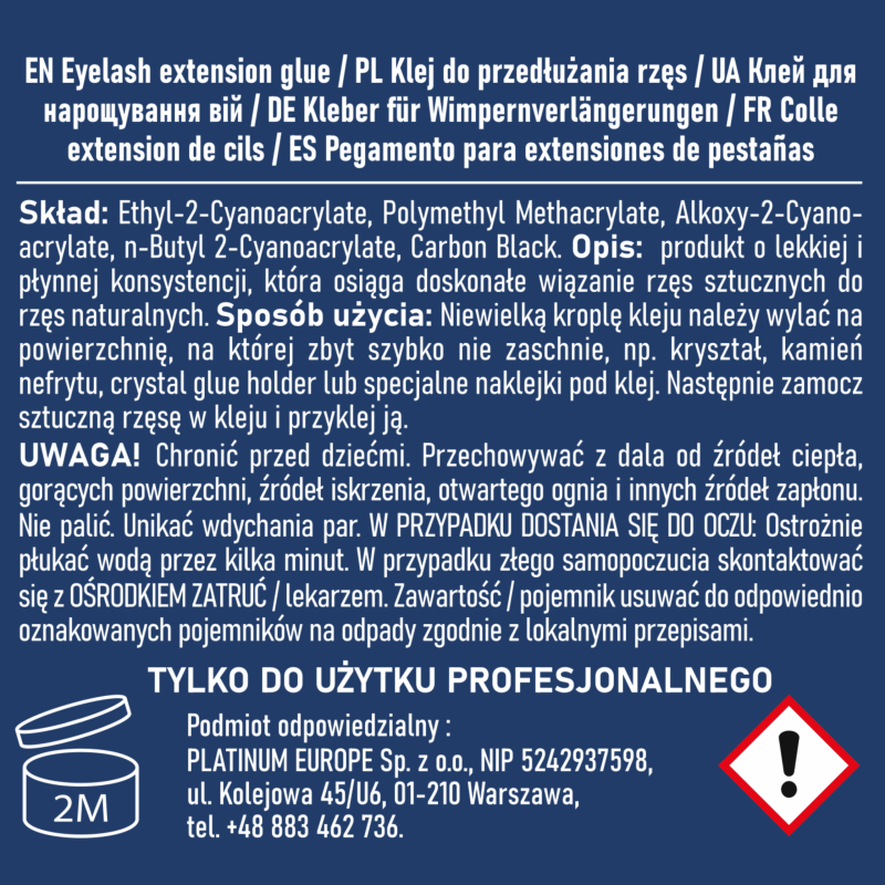 Eyelash Extension Glue Dream 5 ml Platinum