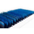 Eyelash Extensions Color Ombre Blue PLATINUM Curl CC 0.07 8–14mm