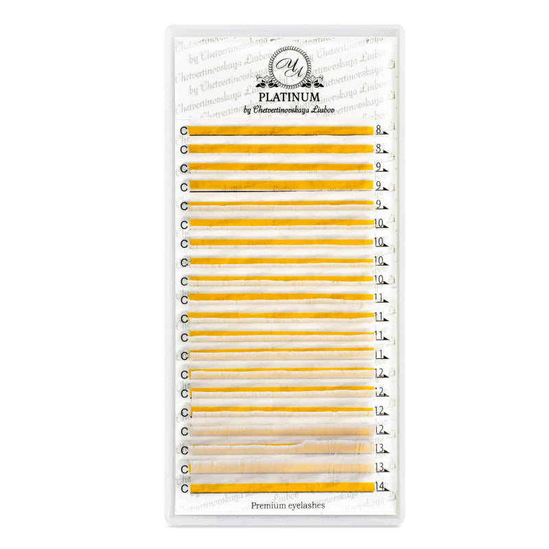Eyelash Extensions Color White PLATINUM Curl L 0.07 8–14mm