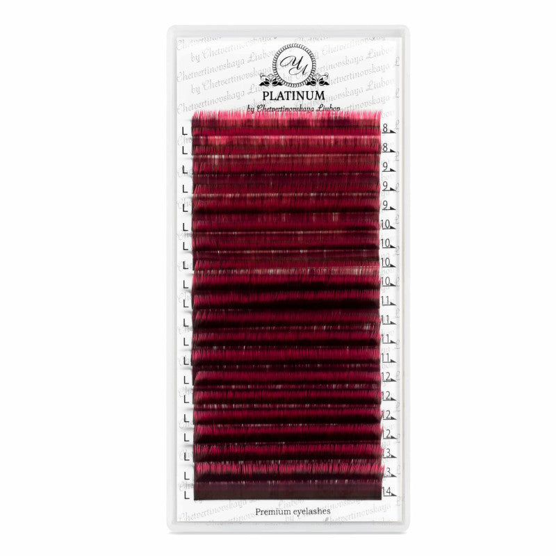 Eyelash Extensions Color Ombre Pink PLATINUM Curl L 0.07 8–14mm
