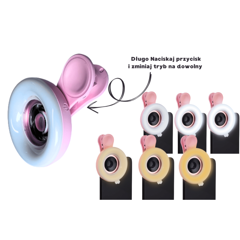 Macro Lens with LED Light PLATINUM pink
