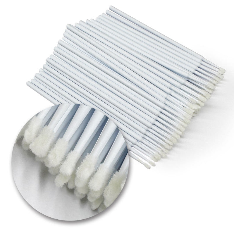 Lint-Free Microbrush Applicators for Eyelashes 100 pcs PLATINUM blue glitter
