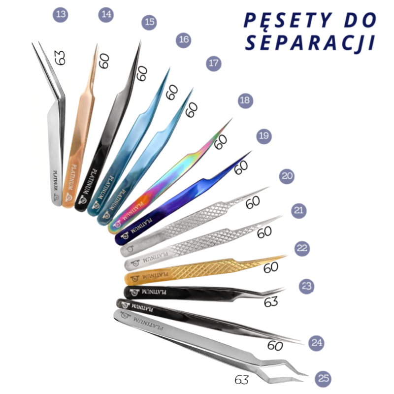 Pęseta do separacji rzęs A-Typical Rose Gold PLATINUM Rose Luxe